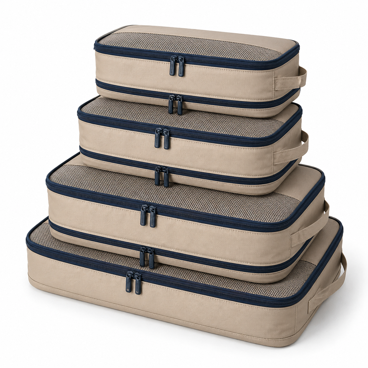 PackCove Compression Packing Cube Set – 4-Piece Travel Organizers