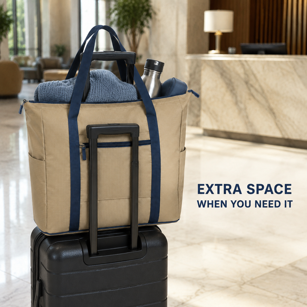 PackAway Foldable Travel Tote with Trolley Sleeve