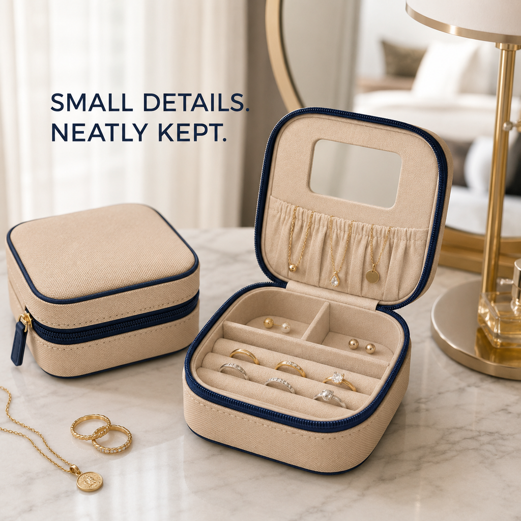 JewelNest Compact Travel Jewelry Case