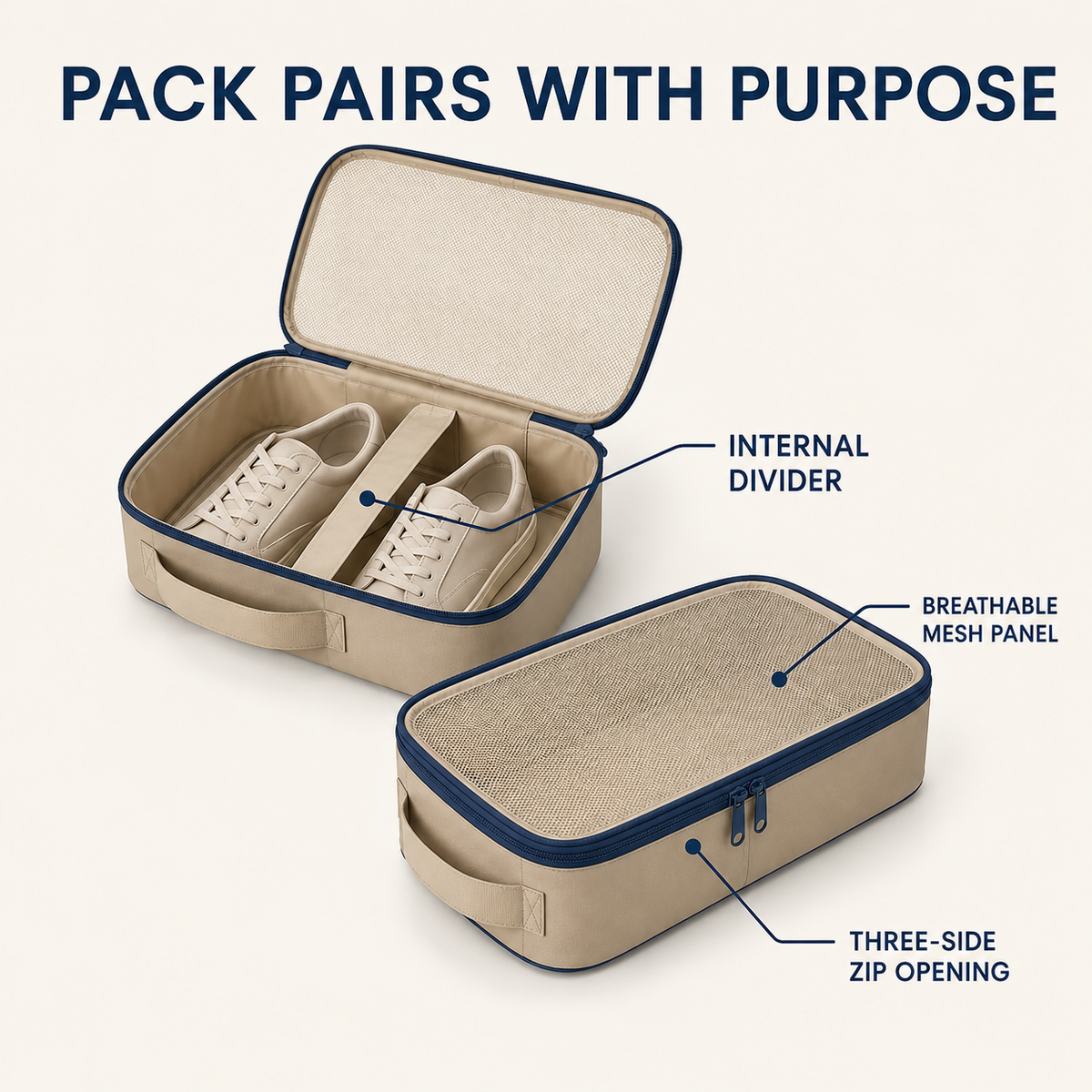 StepNest Travel Shoe Organizer Pair – Set of 2