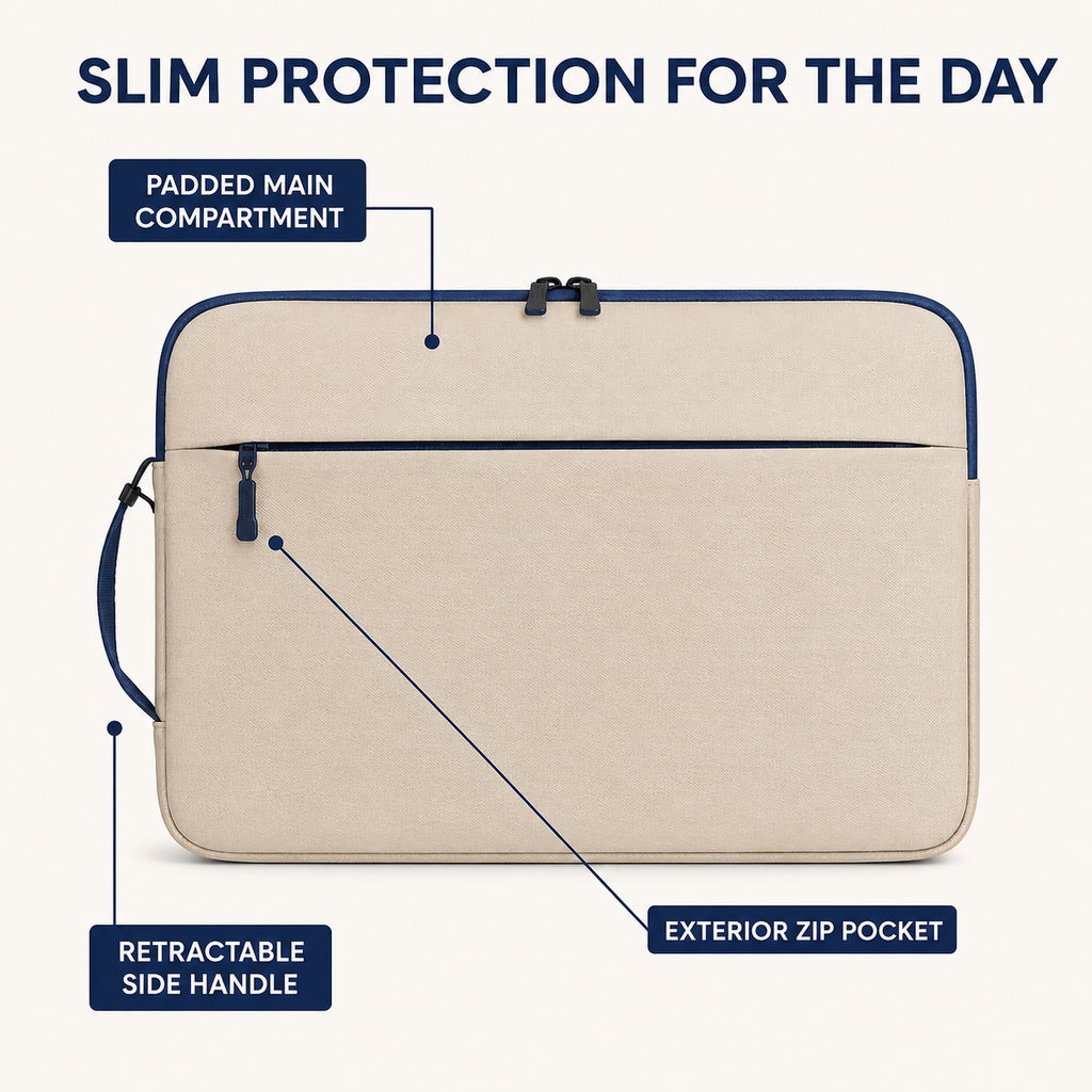 SoftShell Padded Laptop Sleeve – Fits Up to 14-Inch Laptops