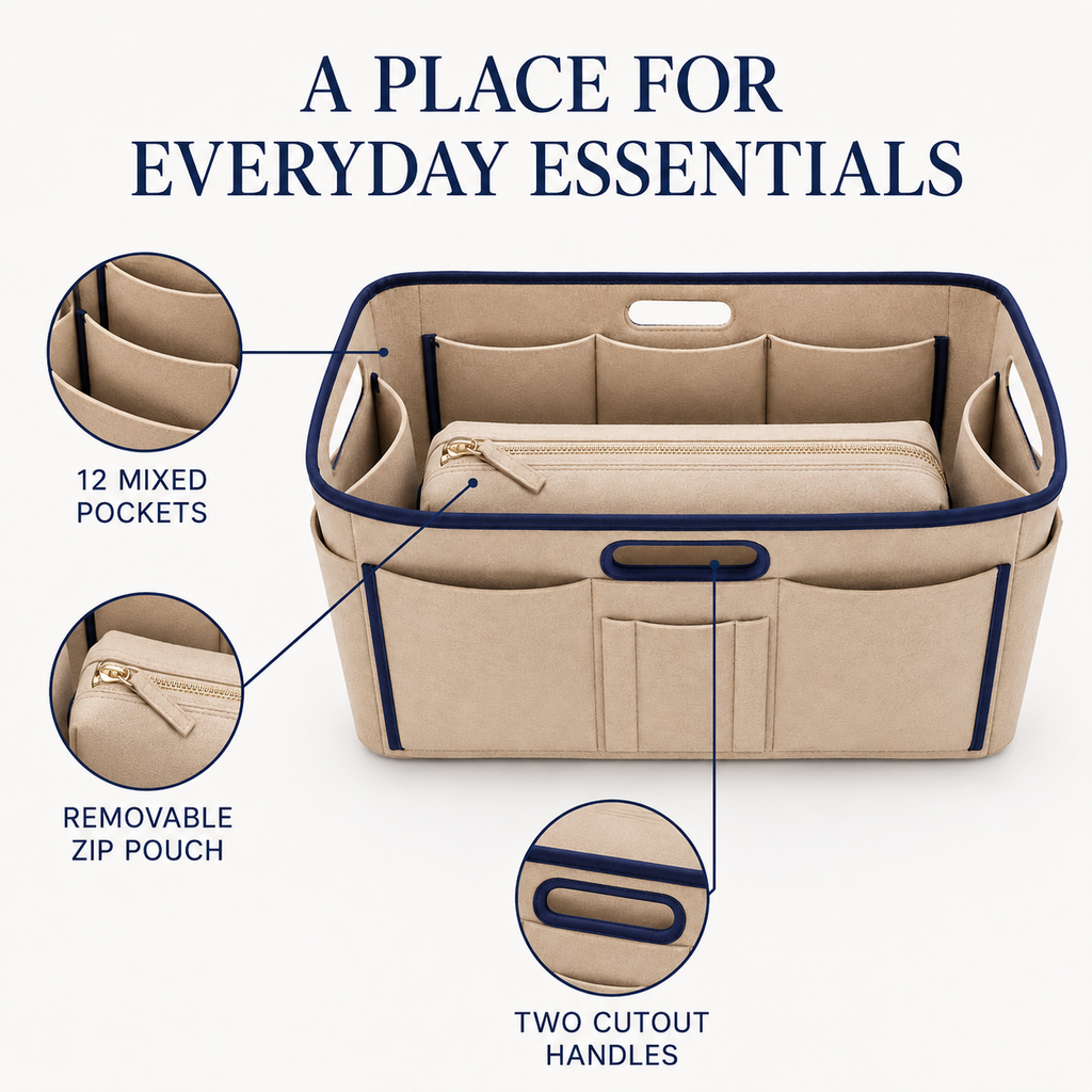 FormNest Felt Handbag Organizer Insert