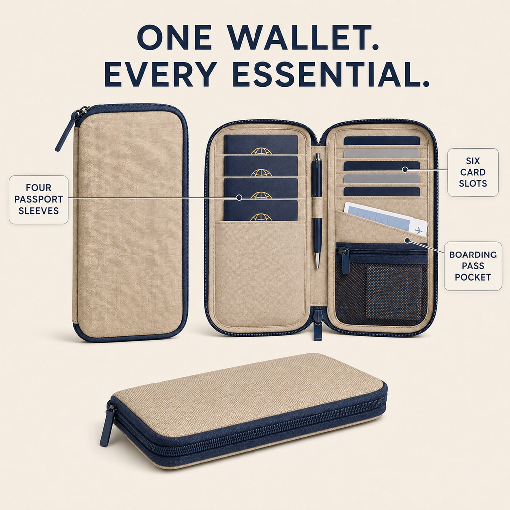 RouteKeep Passport & Travel Document Wallet