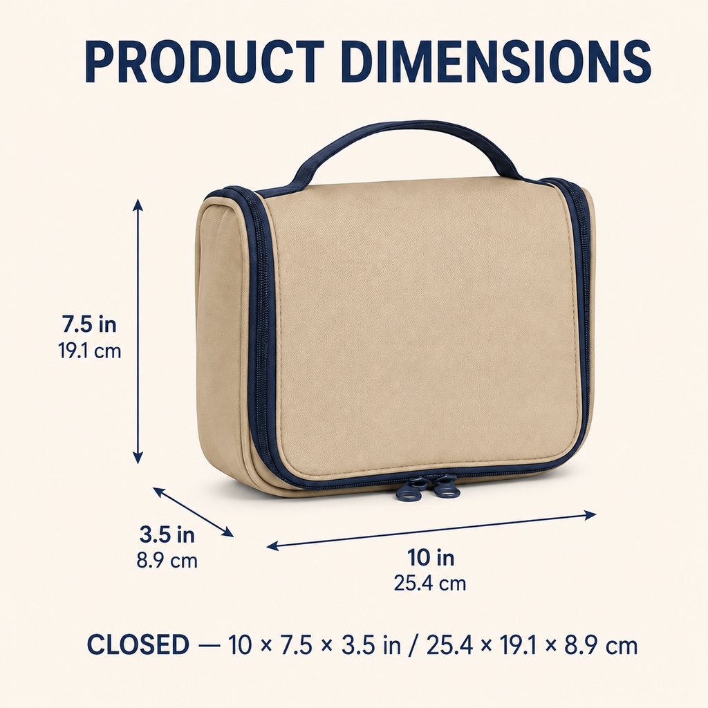 RollEase Hanging Toiletry Organizer
