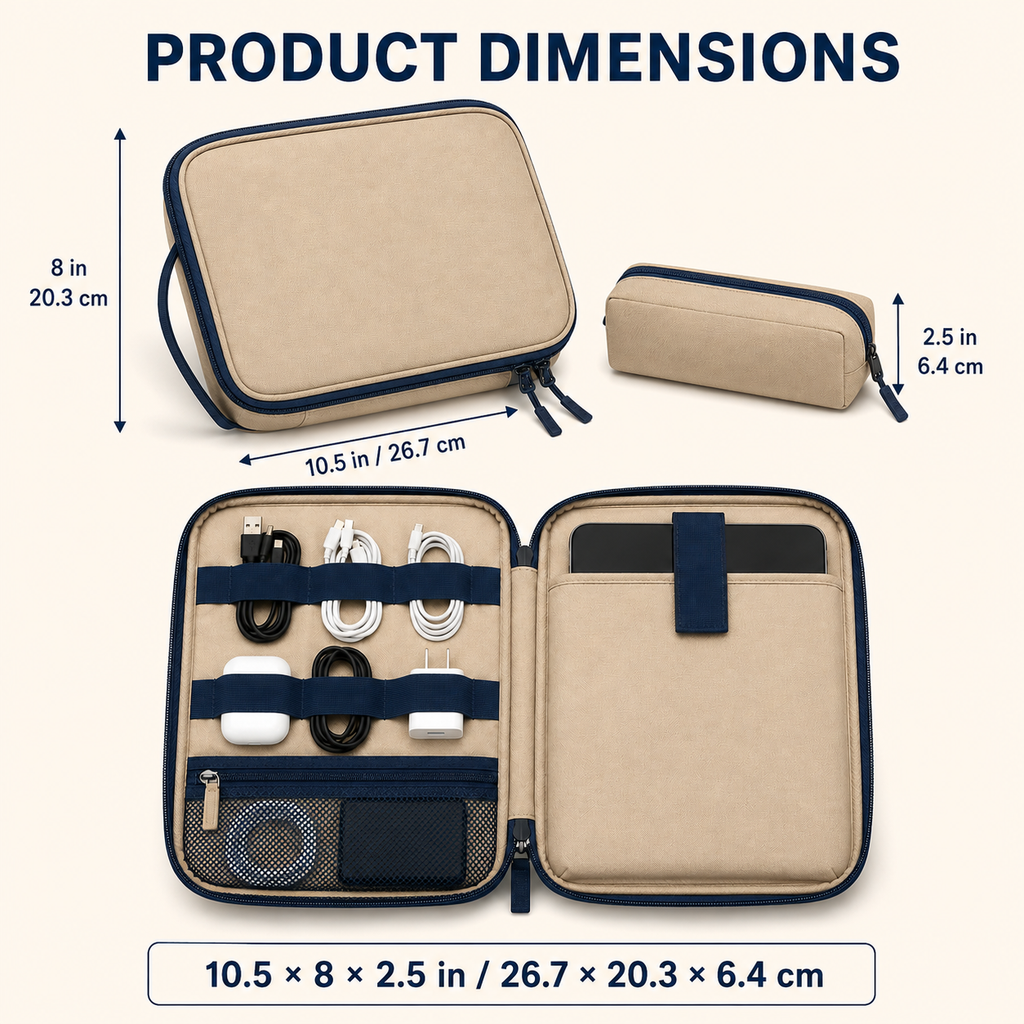 CableHarbor Travel Tech Organizer Case