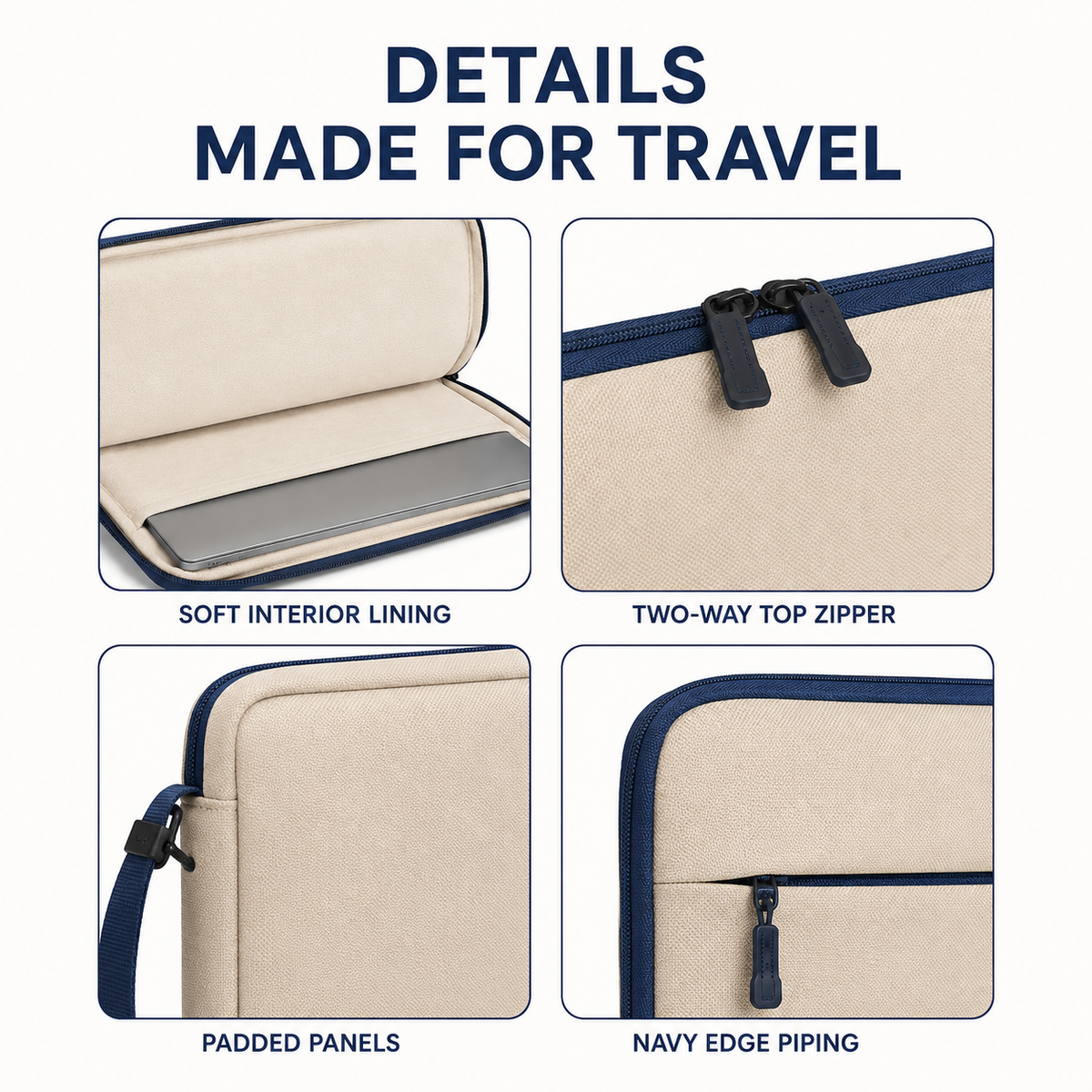 SoftShell Padded Laptop Sleeve – Fits Up to 14-Inch Laptops