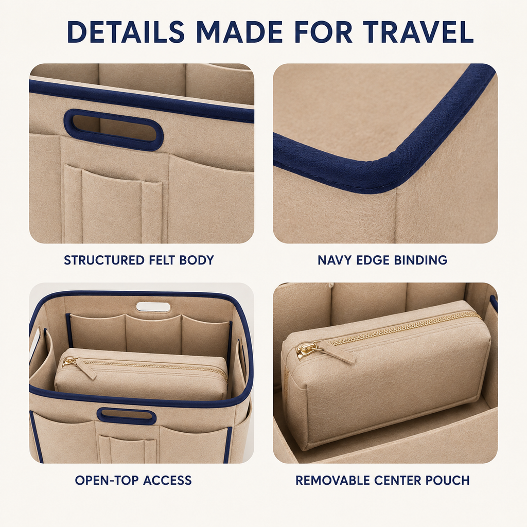 FormNest Felt Handbag Organizer Insert
