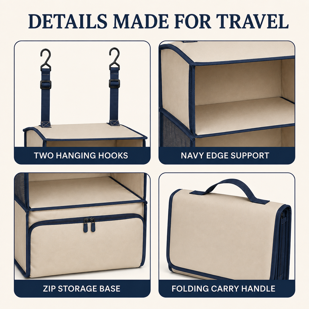 HangPort Hanging Travel Closet Organizer